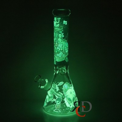 WATER PIPE GLOW IN DARK BEAKER WP25021 1CT